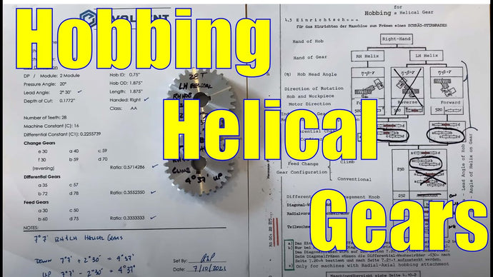 [Video] Hobbing a Helical Gear (Differential Method)