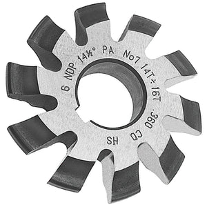 Involute Gear Cutter, Module 1.5, Pressure Angle 20, SET OF 8