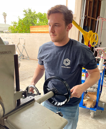 Evolvent Design Tee-Shirt in action in the shop