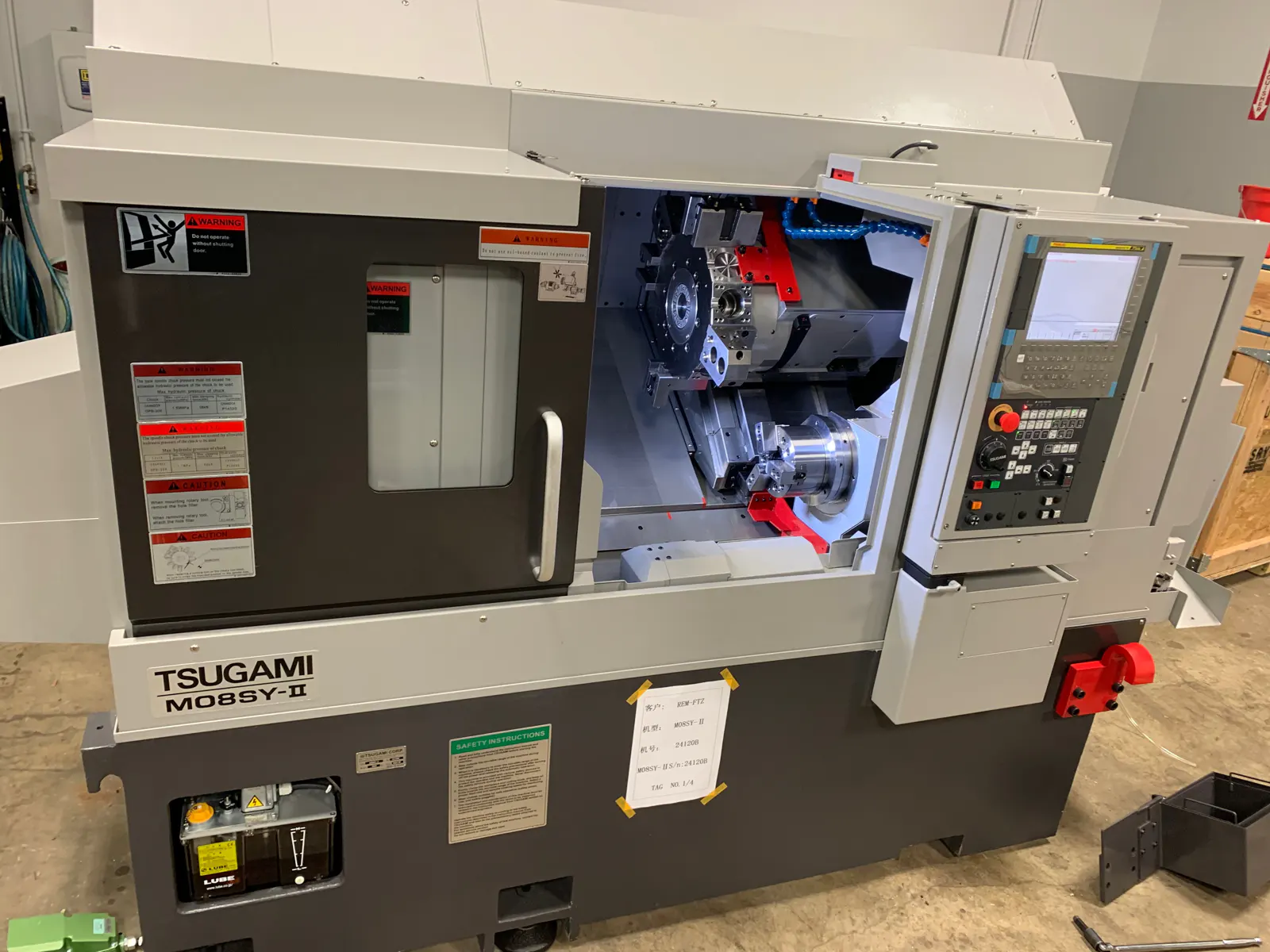 CNC TSUGAMI M08SY-II DUAL SPINDLE BARFED LATHE